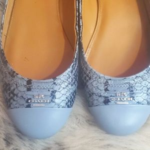 Coach Snake Skin Ballet Flats Size 10